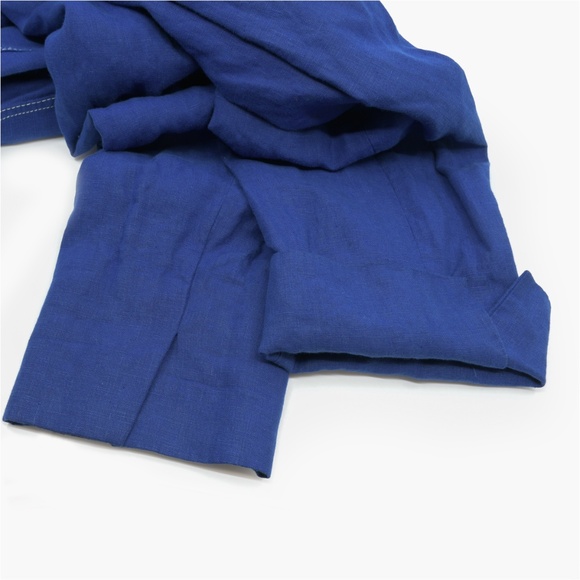 MARINA RINALDI Linen Blazer Single Button Closure Partial Lining Size US 18 - Picture 6 of 10